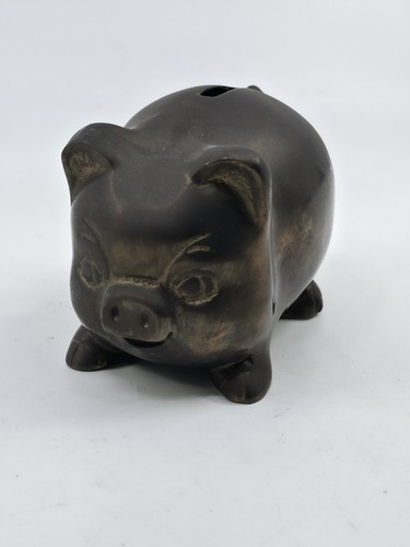 Vintage solid brass - brass, pig