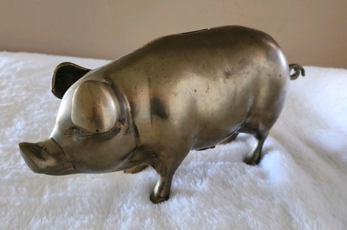 Large vintage brass - , piggy