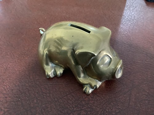 Solid brass money - money, pig