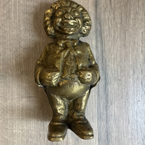 Vintage brass clown money - vintage, box